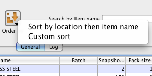 You can sort in all sorts of (possibly) useful ways.
Find now works for both code and item name ("As it always should have" we hear you say....) Stocktake changes...