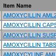 From this list you can click an item's name to view stock on hand by batch and also an incoming orders for that item. Item List